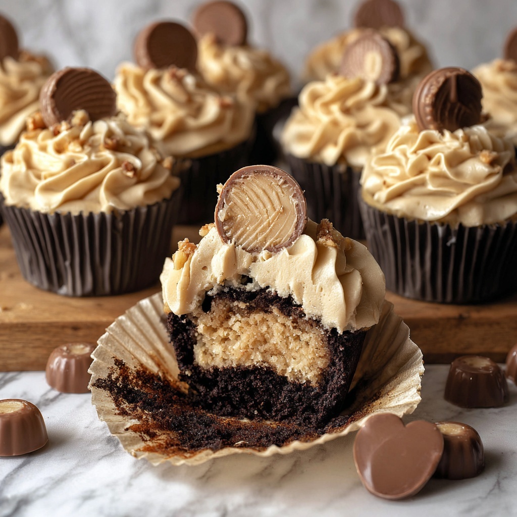 Peanut Butter Cup Cupcakes Recipe - Recipe Image