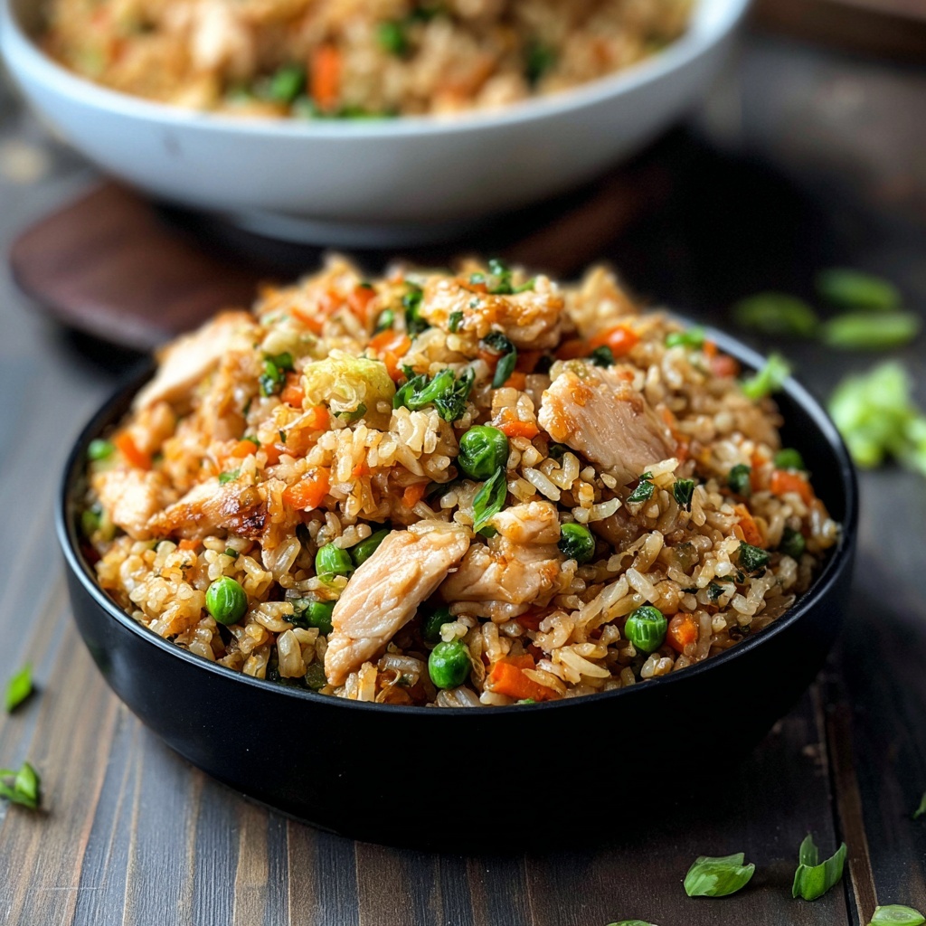 High-Protein Crispy Garlic Chicken Fried Rice Recipe - Recipe Image