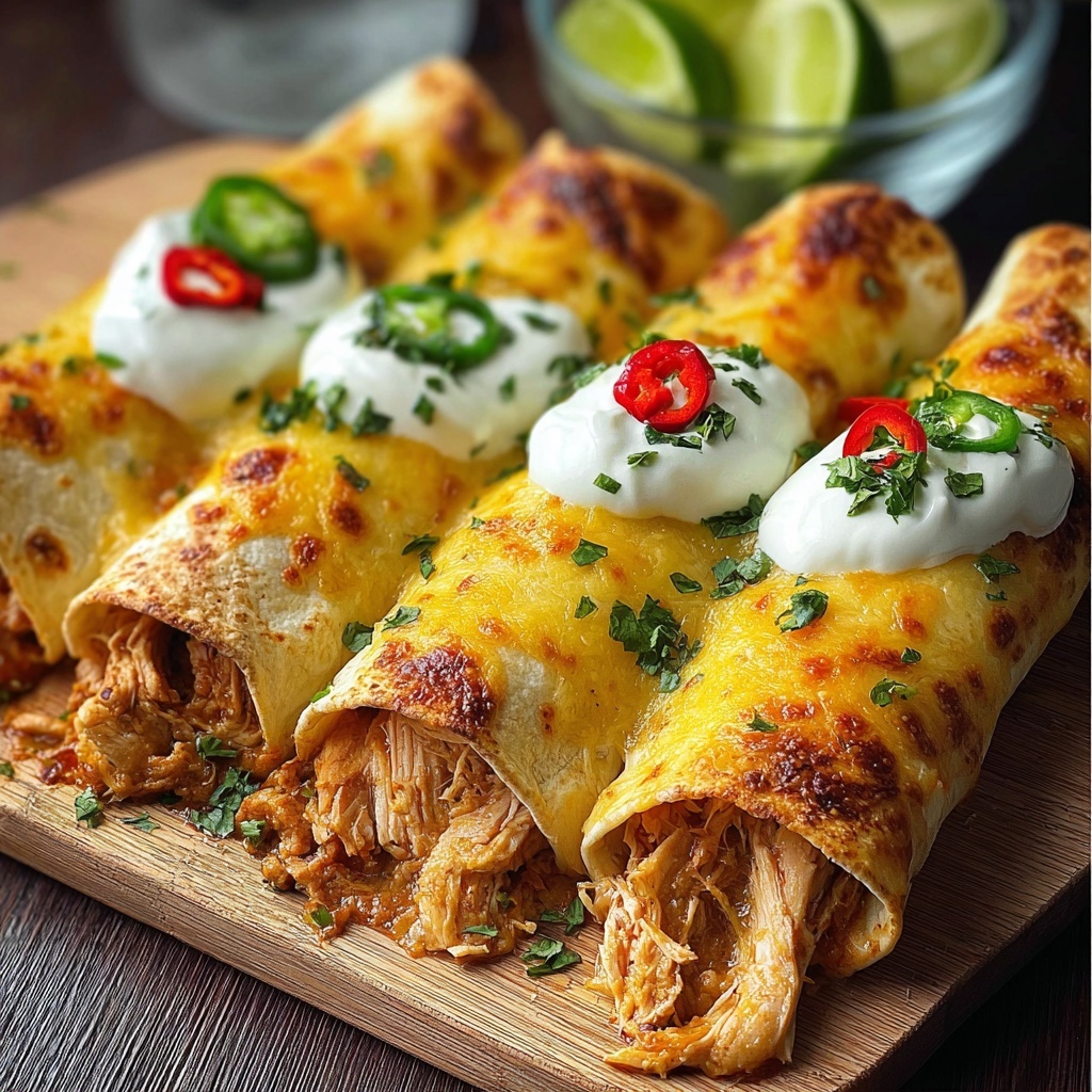 Jalapeno Popper Chicken Taquitos Recipe - Recipe Image