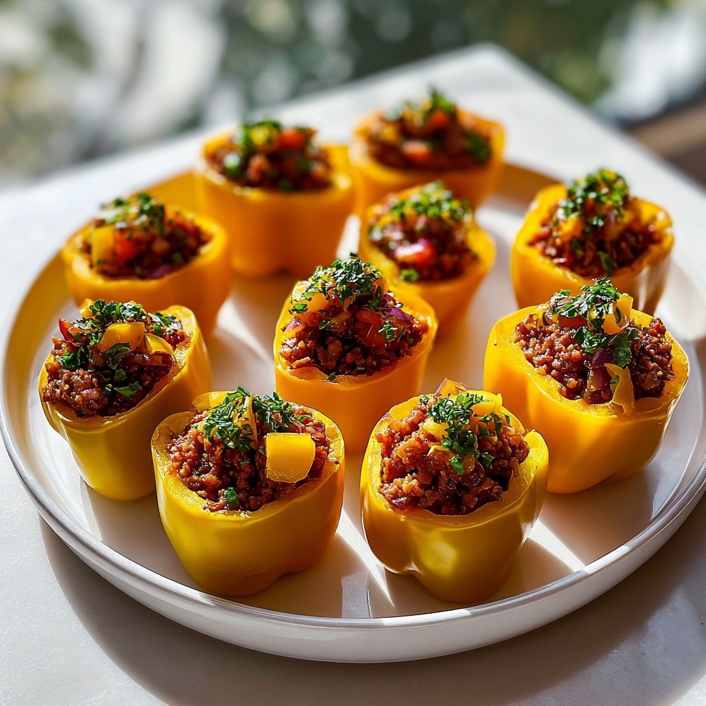 Easy Stuffed Mini Peppers Recipe - Recipe Image