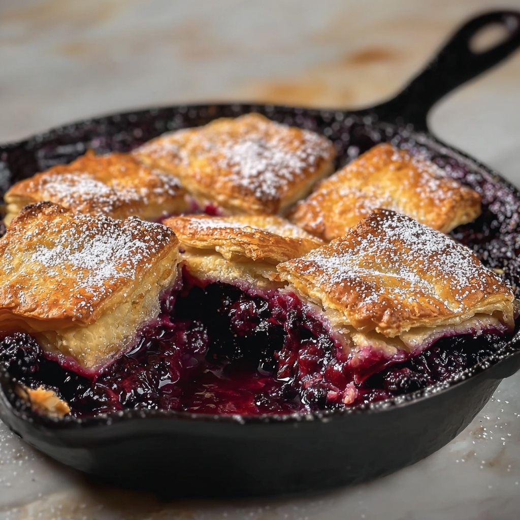 Easy Skillet Blackberry Cobbler Recipe - Recipe Image