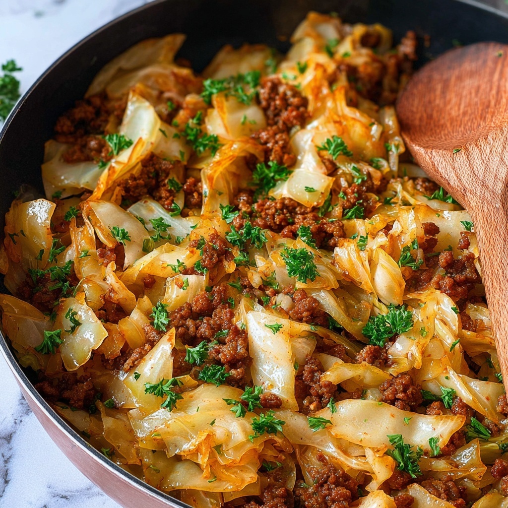 Cabbage and Ground Beef Skillet Dinner Recipe - Recipe Image
