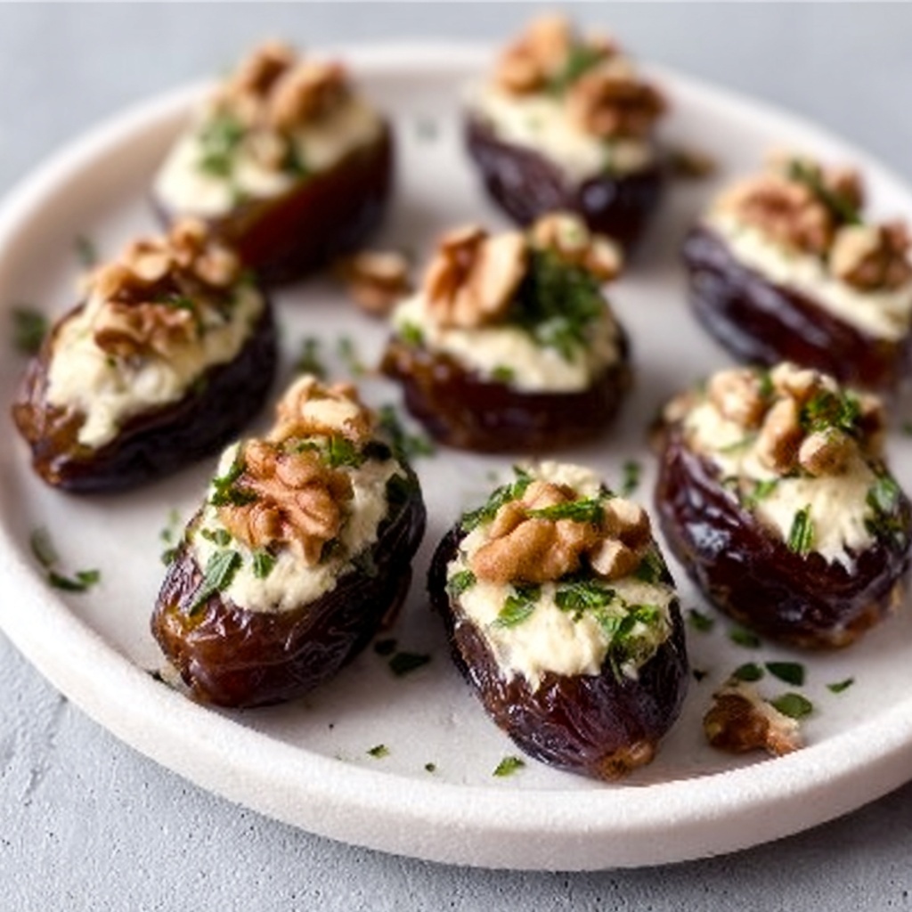 Feta Parmesan Roasted Stuffed Dates Recipe - Recipe Image