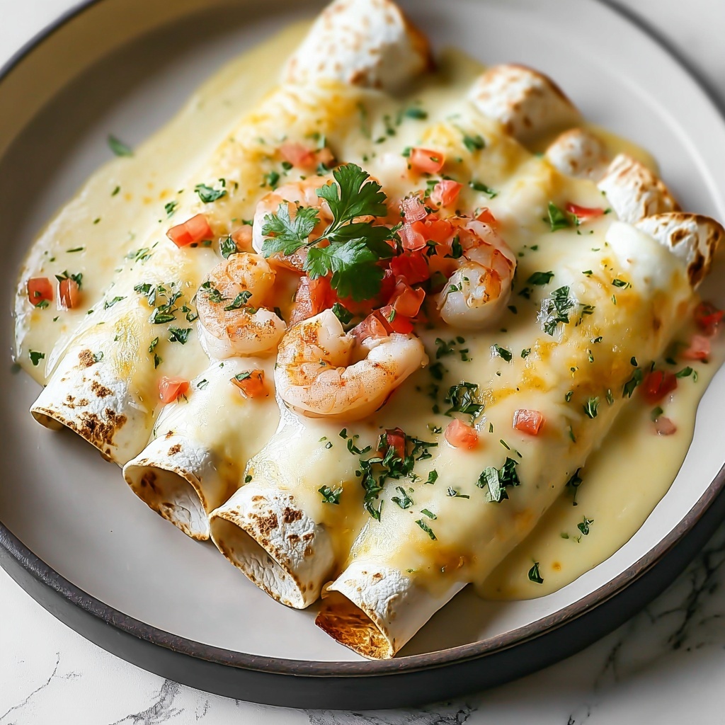 Creamy Shrimp Enchiladas: A Delicious Recipe for Seafood Lovers Recipe - Recipe Image