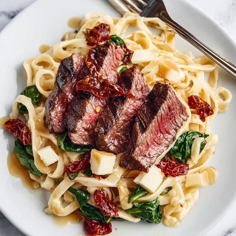 Creamy Gorgonzola Steak Pasta Recipe
