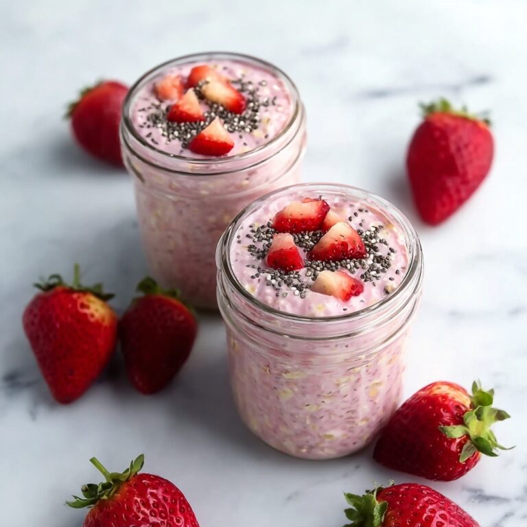 Strawberries and Cream Overnight Oats Recipe