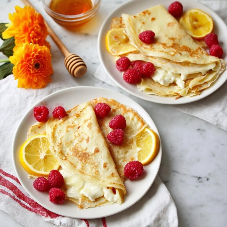 Lemon Mascarpone Stuffed Crepes Recipe