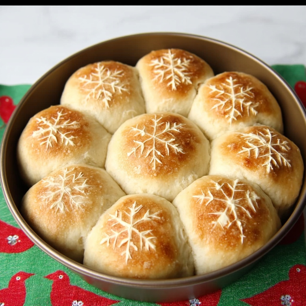 Snowflake Dinner Rolls Recipe - Recipe Image