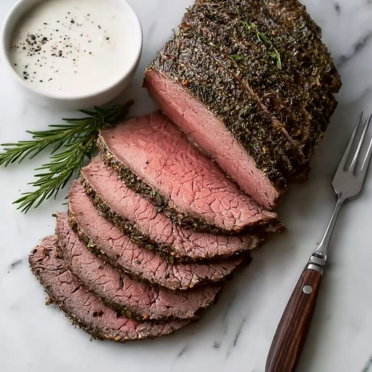 Roast Beef with Herb Crust and Horseradish Sauce Recipe