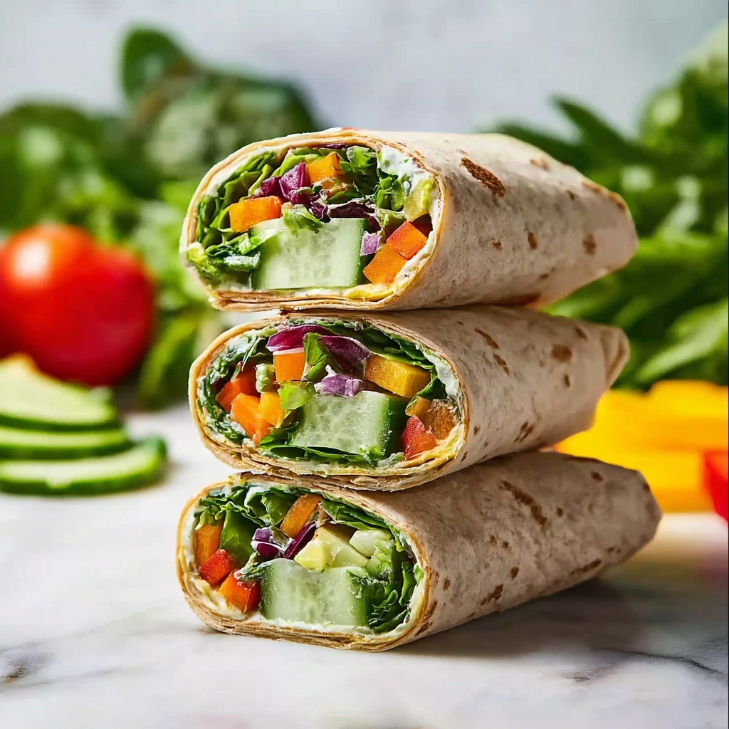 Veggie Hummus Wraps Recipe - Recipe Image
