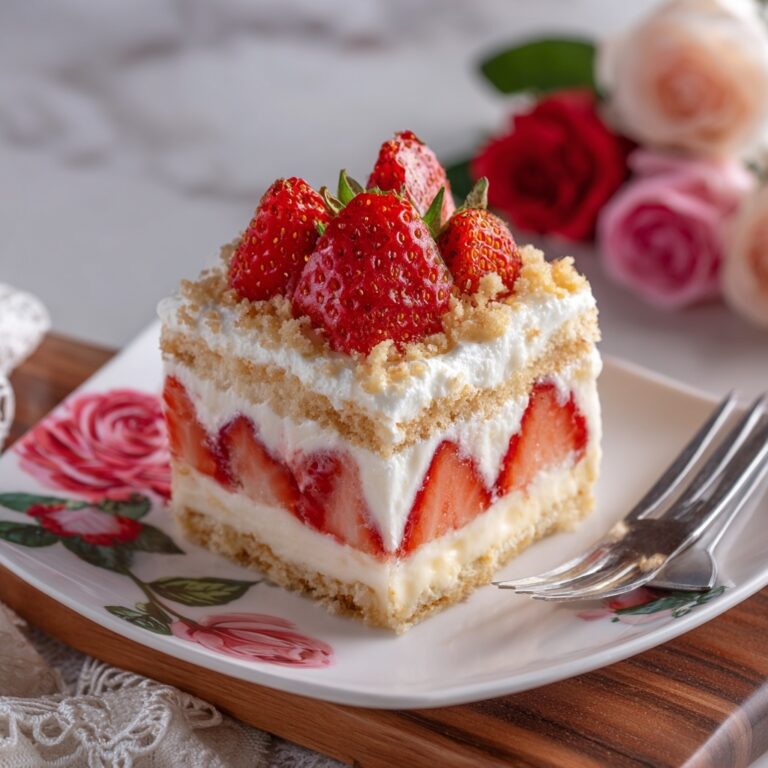 Strawberry Cream Cheese Icebox Cake Recipe