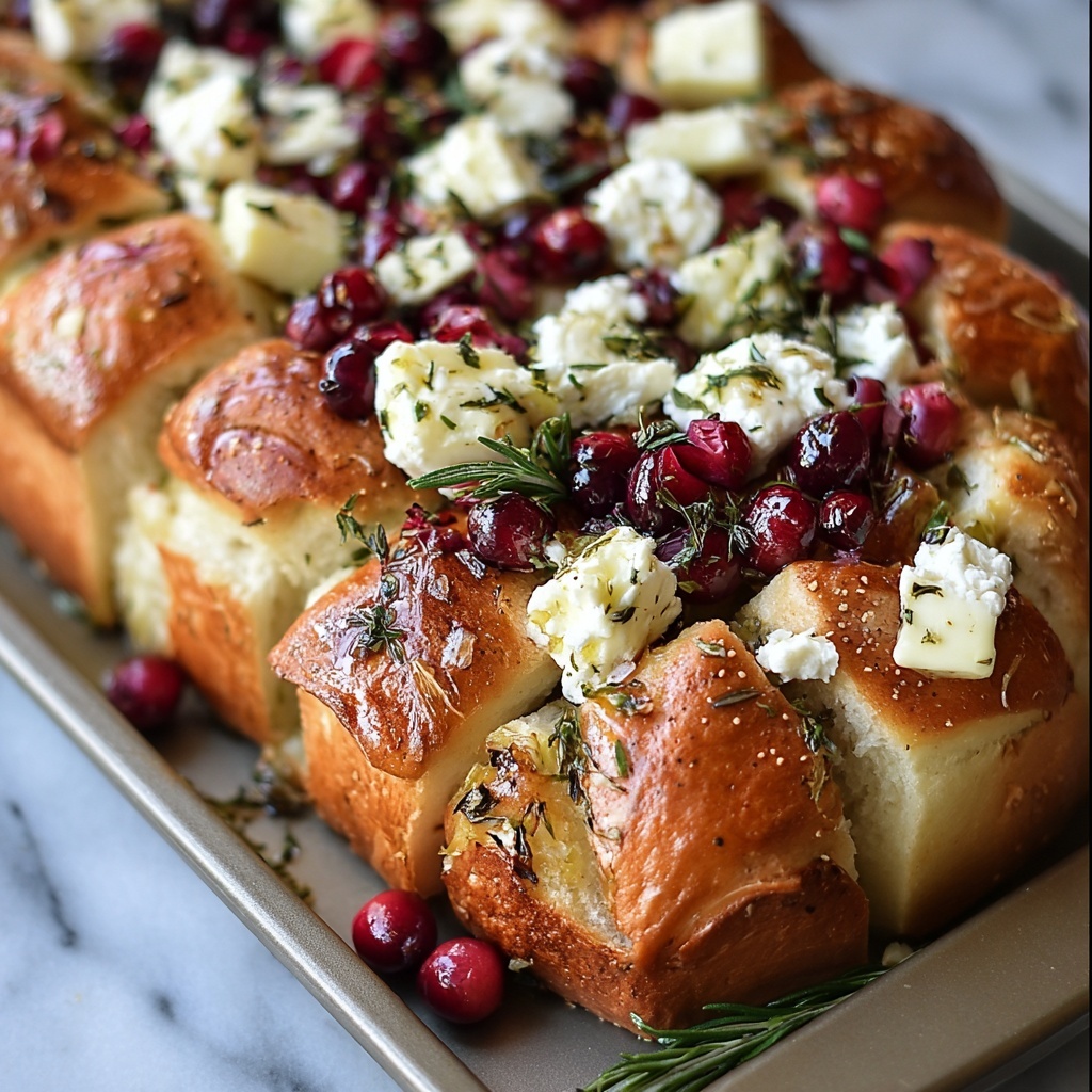 Cranberry Brie Sourdough Pull-Apart Bread Recipe - Recipe Image