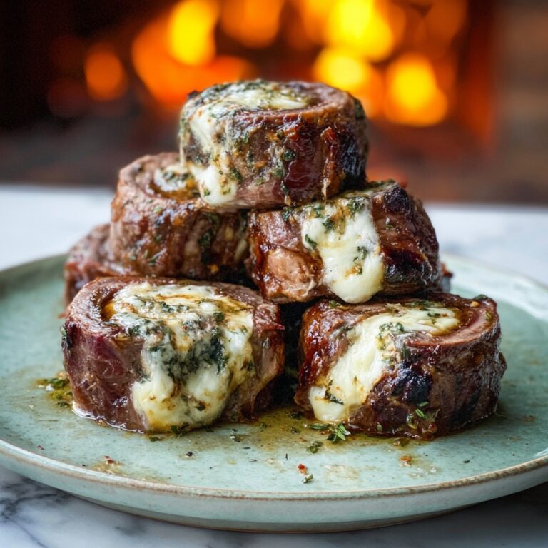 French Onion Steak Pinwheels Recipe