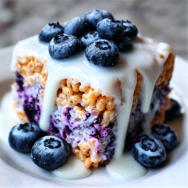 Blueberry Swirl Rice Krispies Treats Recipe