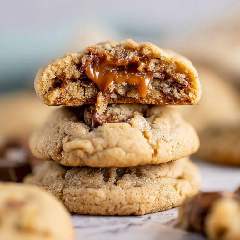 Snickers Stuffed Peanut Butter Cookies Recipe