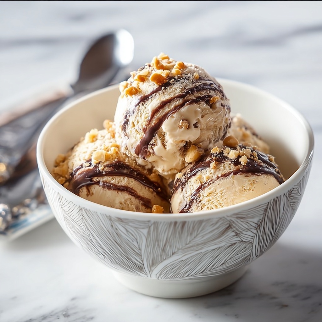 Ice Cream with Peanut Butter Cups & Fudge Recipe - Recipe Image