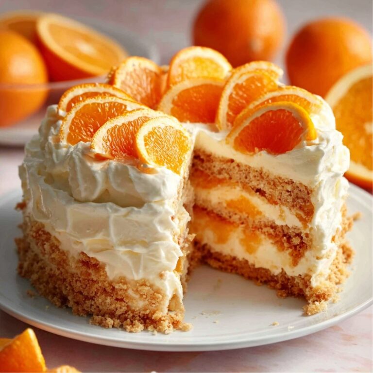 Zesty Orange Creamsicle Ice Cream Cake Recipe