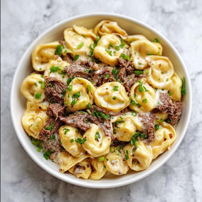 Philly Cheesesteak Tortellini Pasta Recipe