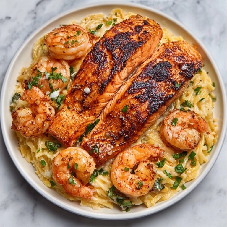 Creamy Salmon and Shrimp Pasta – A Seafood Delight Recipe
