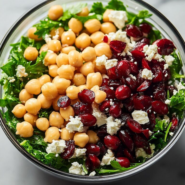 Feta & Cranberry Chickpeas with Lemon Vinaigrette Recipe