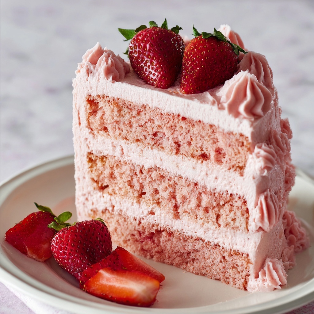 Best Strawberry Cake Ever Recipe - Recipe Image