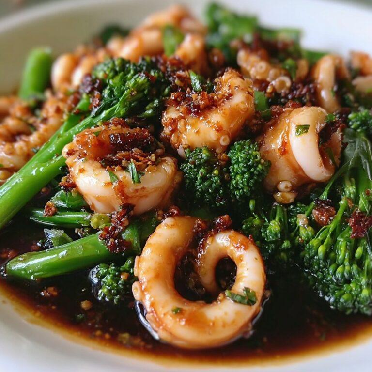 Citrus-Spiced Baby Octopus with Crunchy Broccolini Recipe