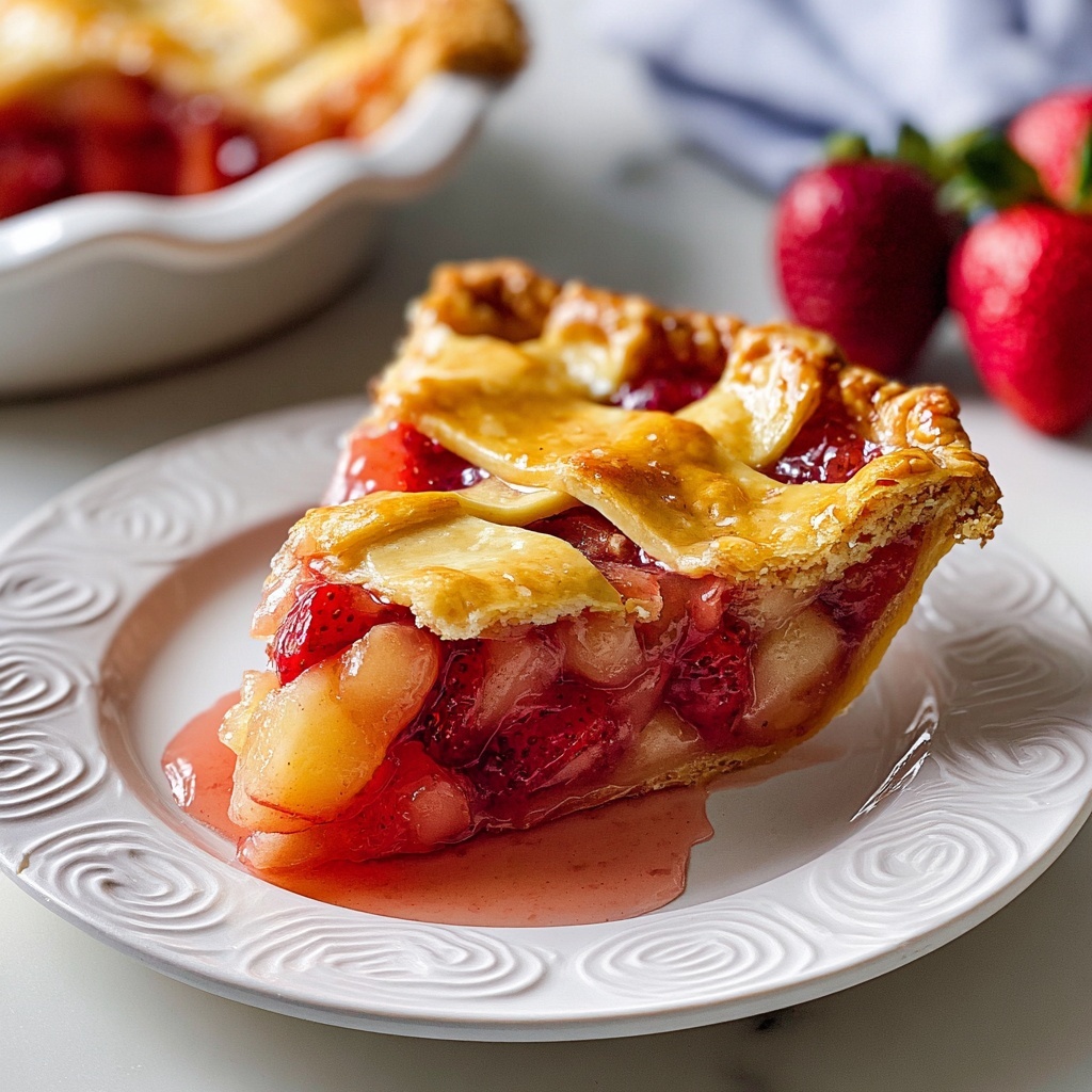 Strawberry Rhubarb Pie Recipe - Recipe Image
