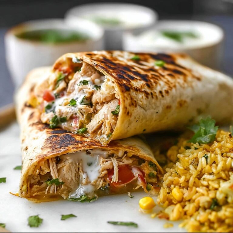 Smothered Green Chile Chicken Burritos Recipe