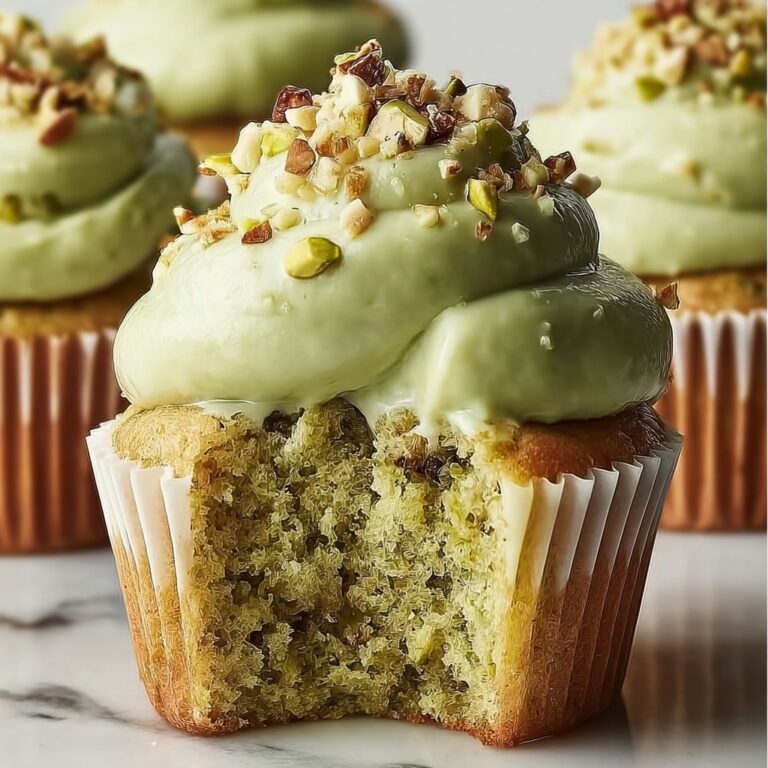 Luscious Pistachio Cupcakes with Vanilla Buttercream Frosting Recipe