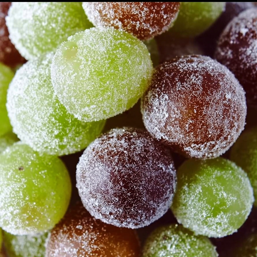 Healthy Sour Candy Frozen Grapes Recipe - Recipe Image