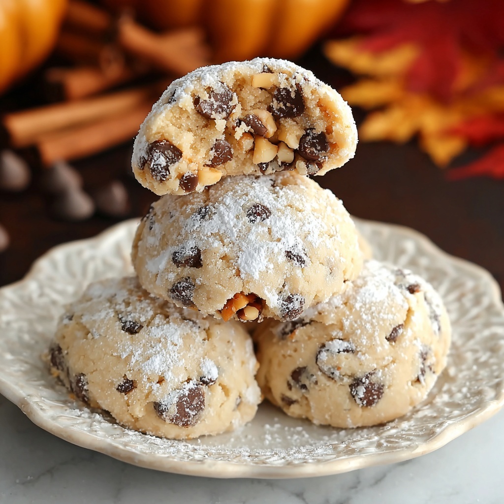 Peanut Butter Chocolate Chip Snowball Cookies Recipe - Recipe Image