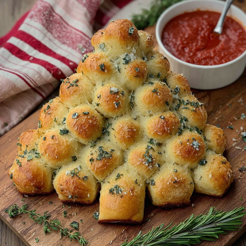 Cheesy Christmas Tree Bread Recipe - Recipe Image