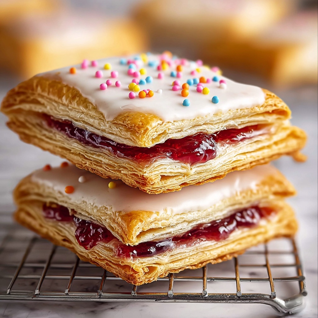 Protein Pop Tarts with Strawberry Jam and Vanilla Glaze Recipe - Recipe Image