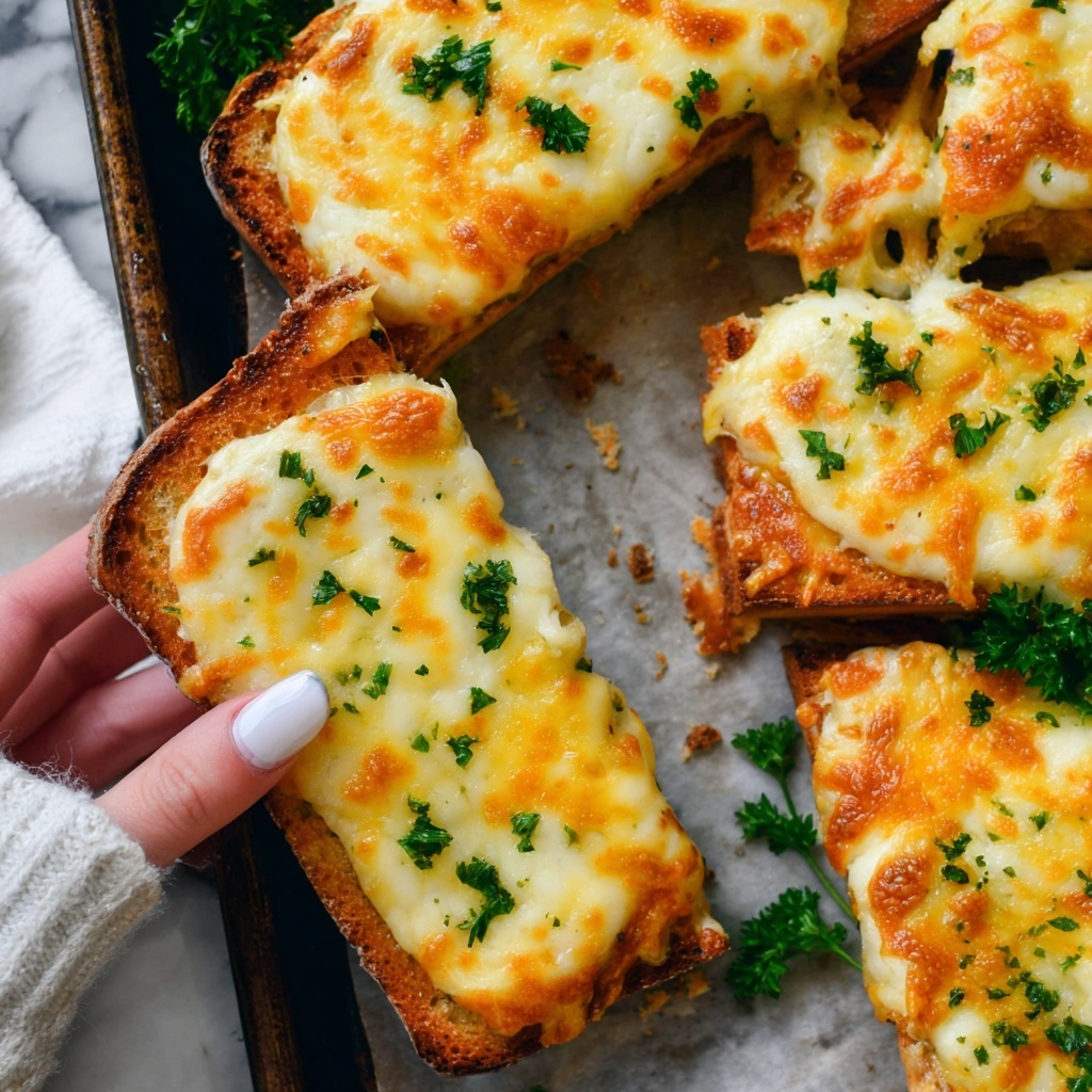 Easy Cheesy Garlic Bread Recipe - Recipe Image