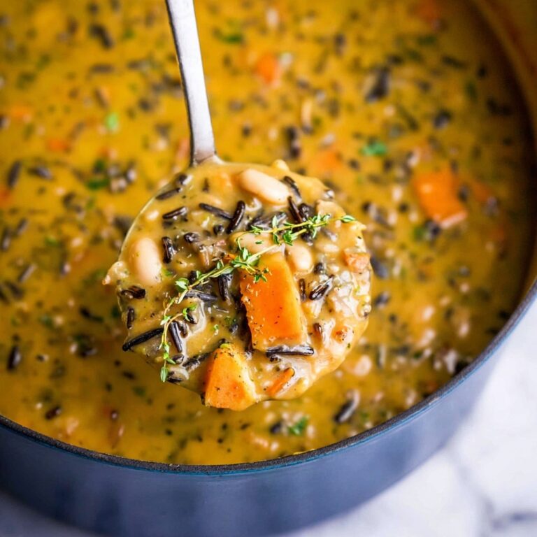 Nourishing Vegan Pumpkin Wild Rice Soup Recipe