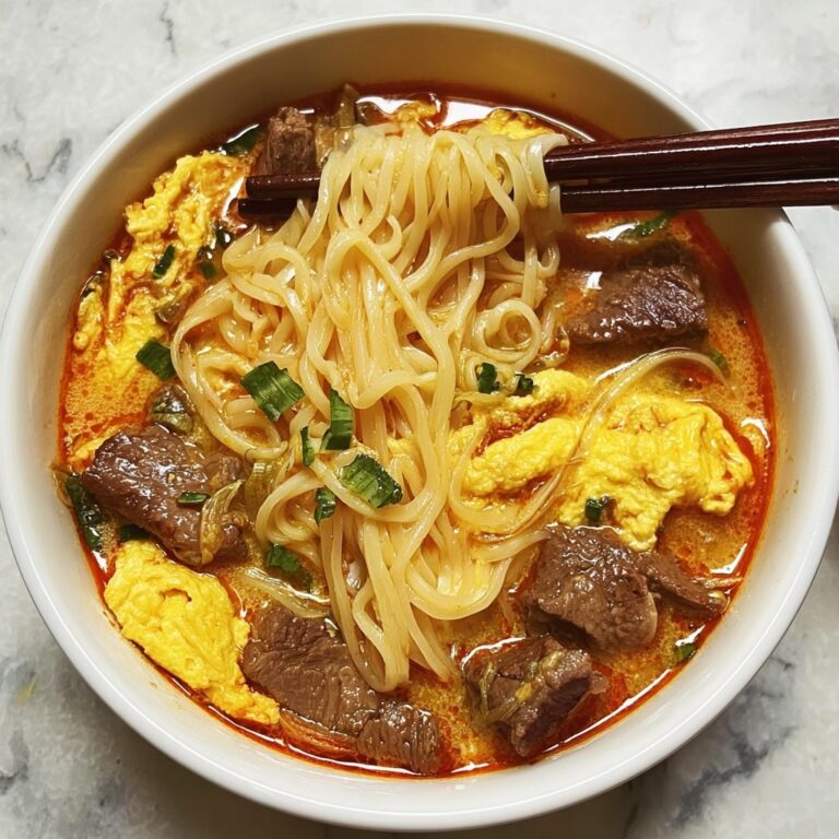 Tomato Egg and Beef Noodle Soup Recipe