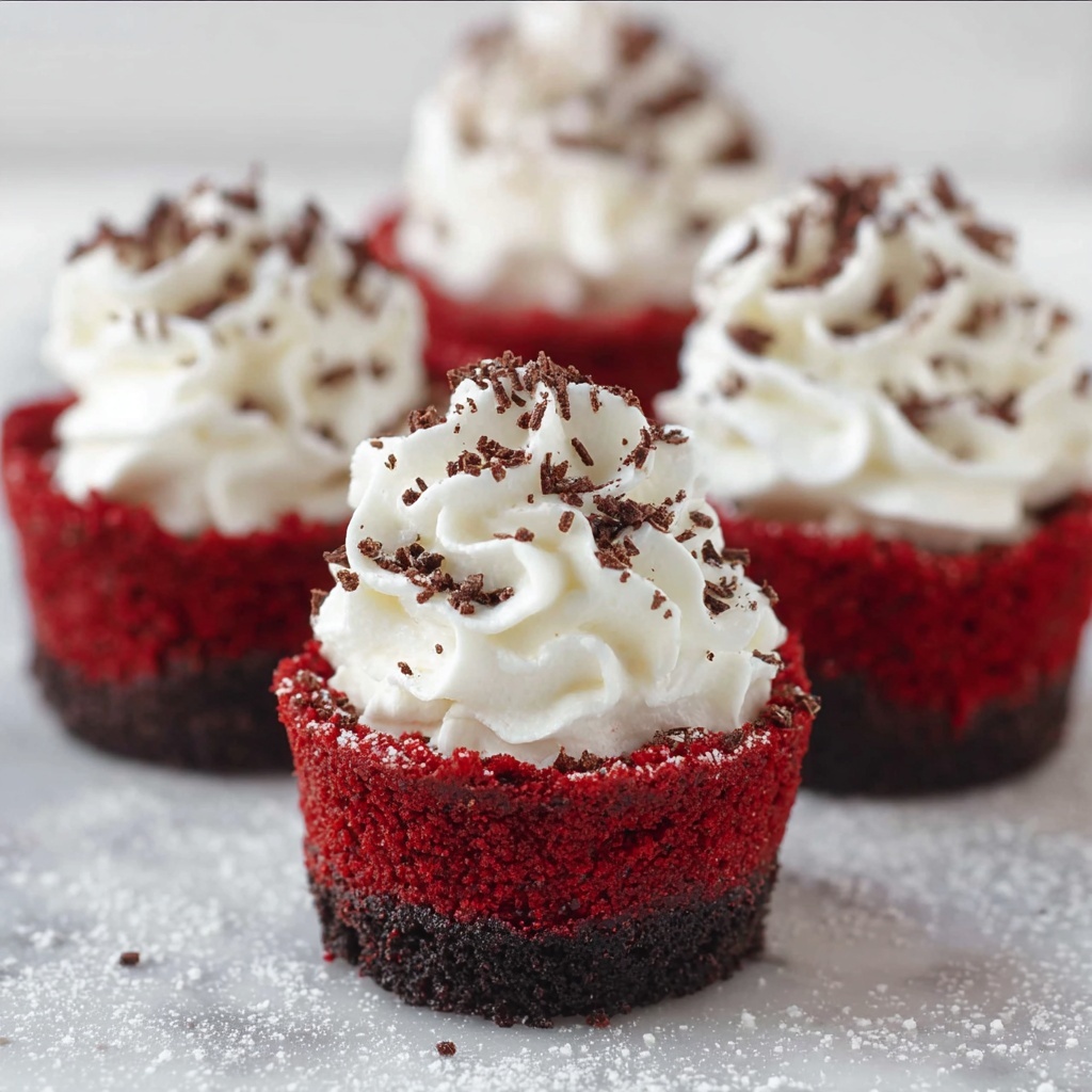 Red Velvet Cheesecake Mini Pies Recipe - Recipe Image