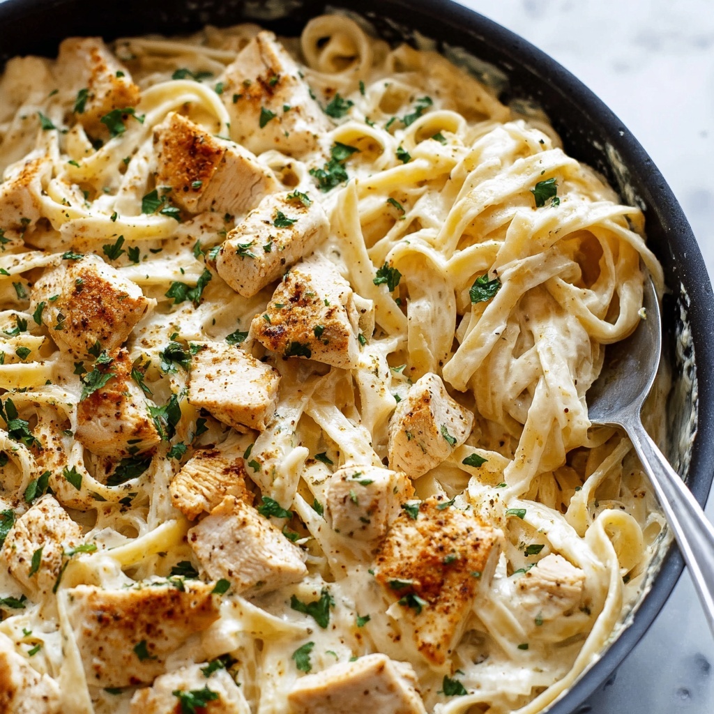 One Pot Cajun Chicken Alfredo Recipe - Recipe Image
