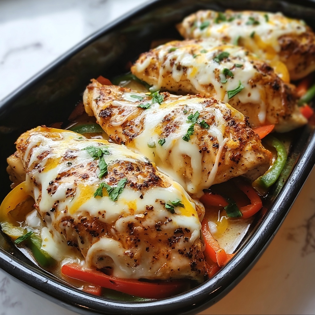 Cheesy Baked Fajita Chicken Recipe - Recipe Image