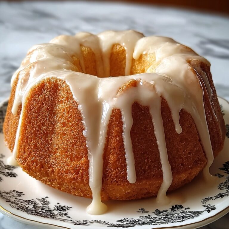 Vanilla Buttermilk Pound Cake with Cream Cheese Glaze Recipe