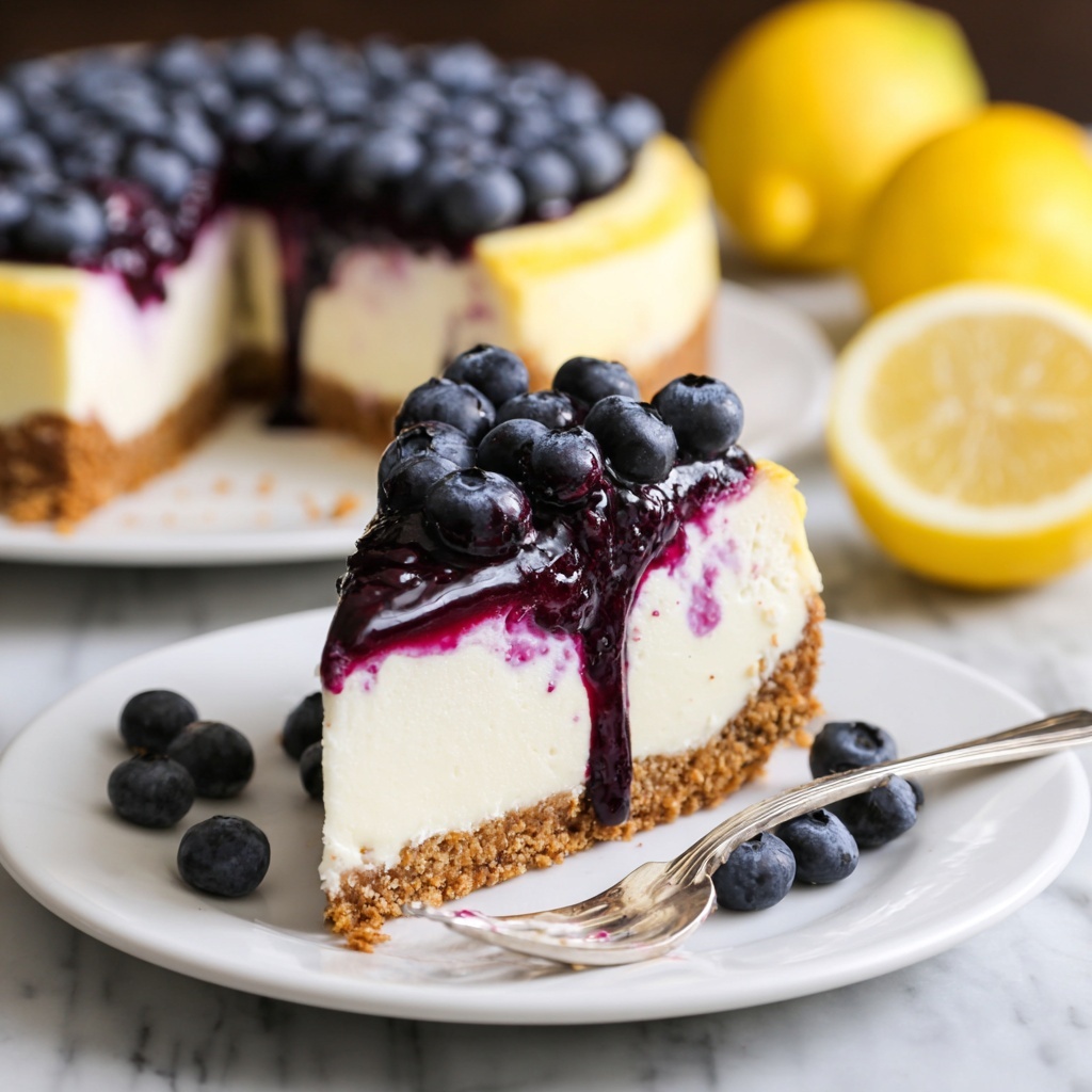 Lemon Blueberry Cheesecake Recipe - Recipe Image