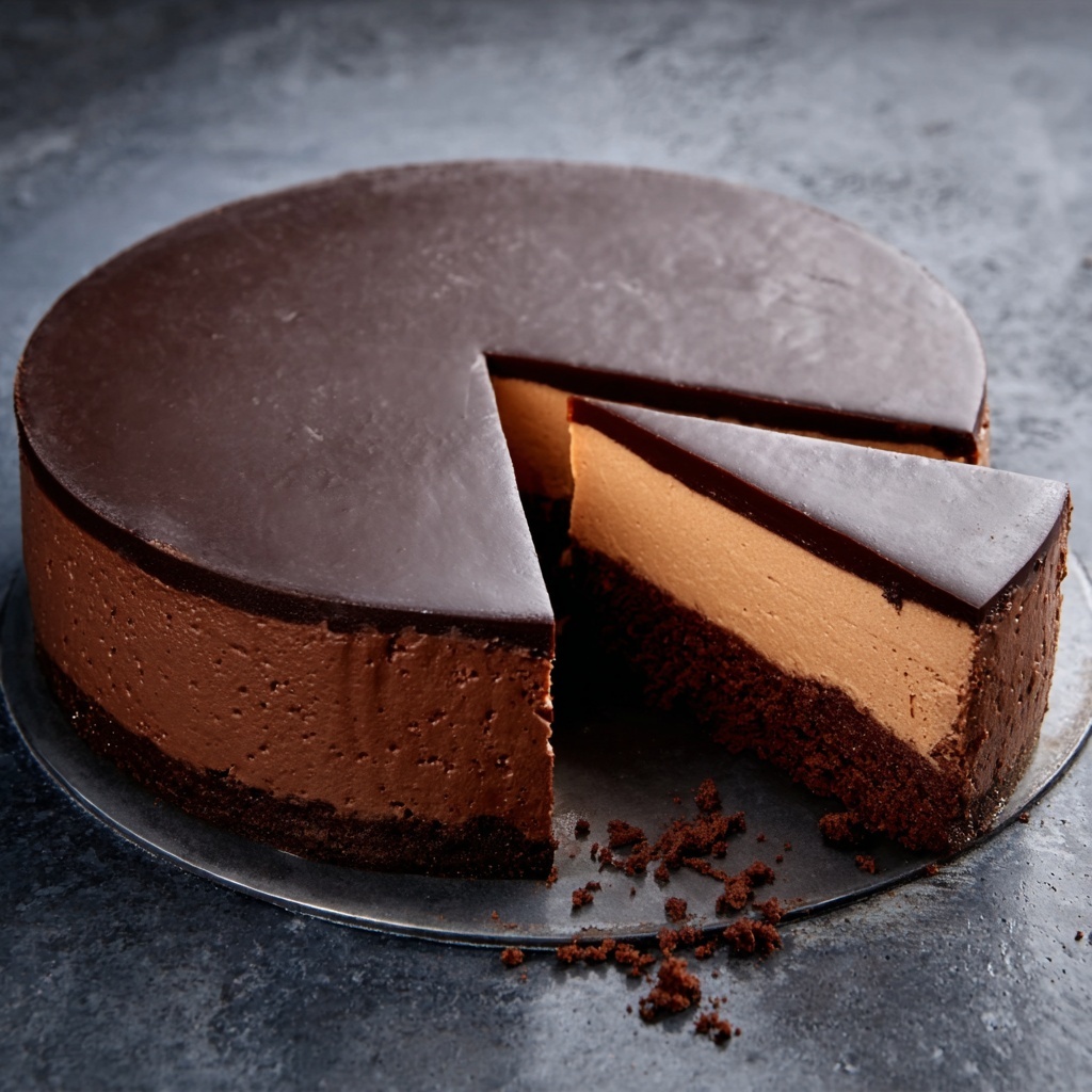 Dark Chocolate Mousse Cake Recipe - Recipe Image