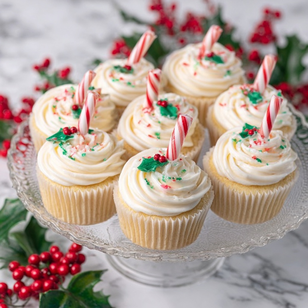 White Chocolate Peppermint Cupcakes Recipe - Recipe Image