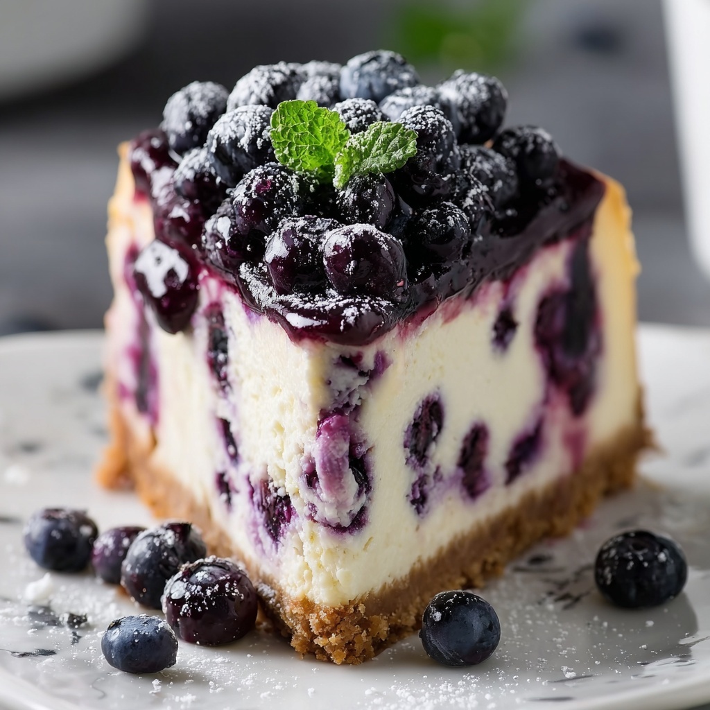 White Chocolate Blueberry Cheesecake Recipe - Recipe Image
