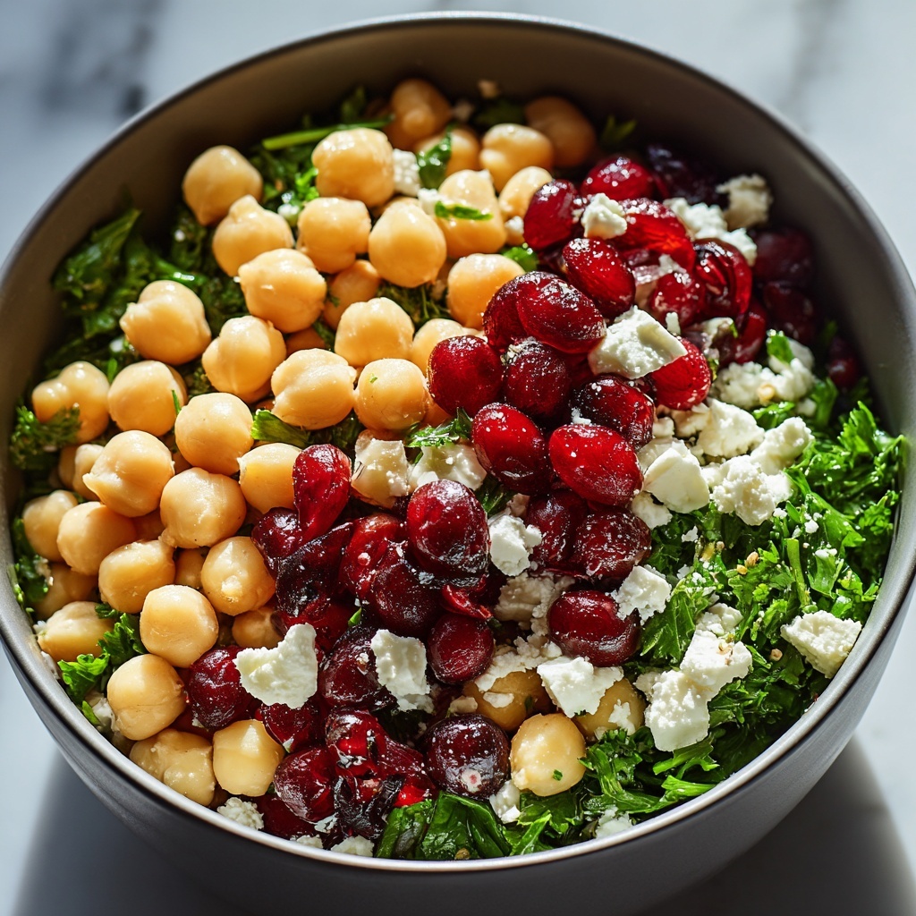 Feta & Cranberry Chickpeas with Lemon Vinaigrette Recipe - Recipe Image