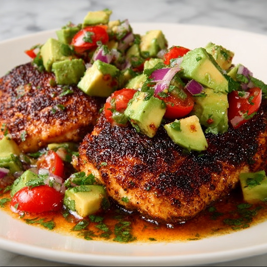 Fiesta Lime Chicken with Avocado Salsa Recipe - Recipe Image