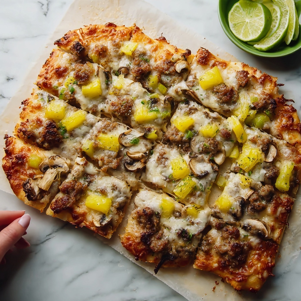 Spicy Sausage and Pepperoncini Thin Crust Pizza Recipe - Recipe Image