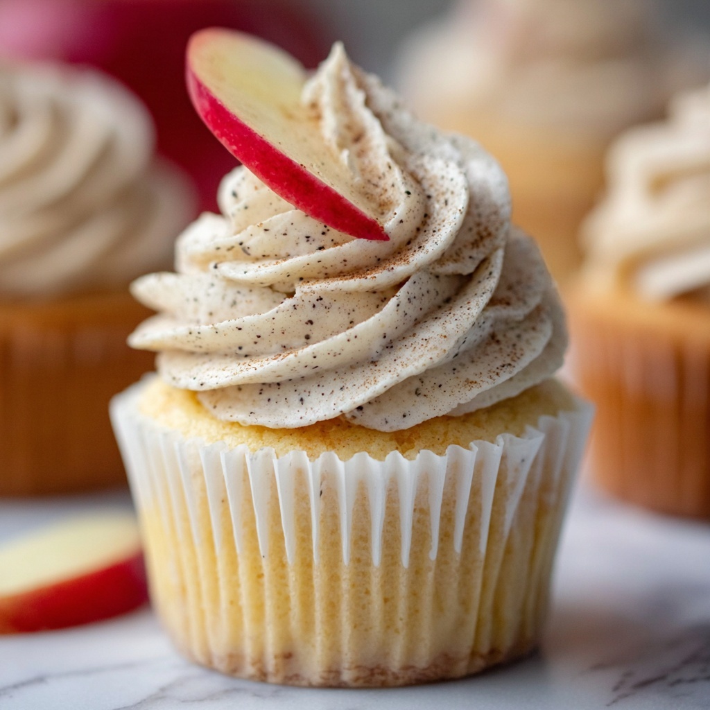 Apple Pie Cupcakes with Cinnamon Frosting Recipe - Recipe Image