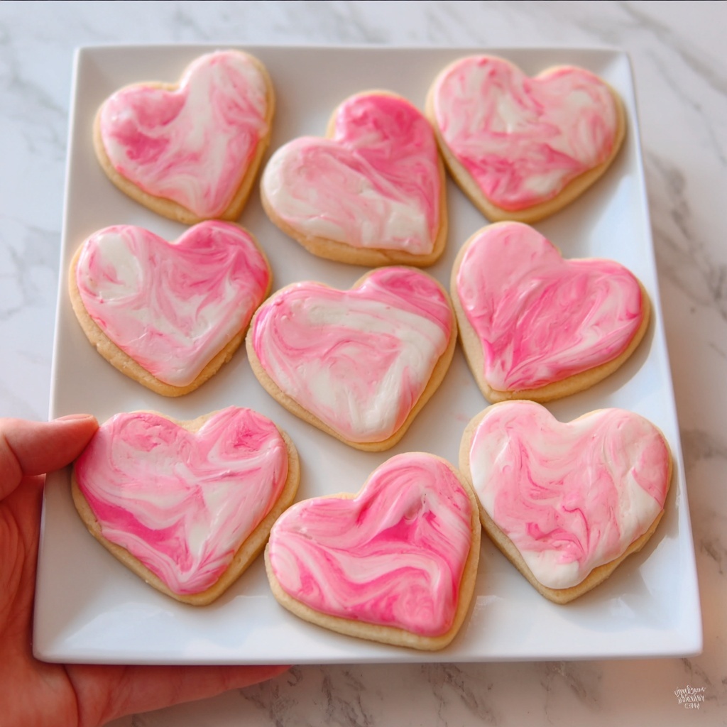 Marbled Heart Sugar Cookie Cutouts Recipe - Recipe Image