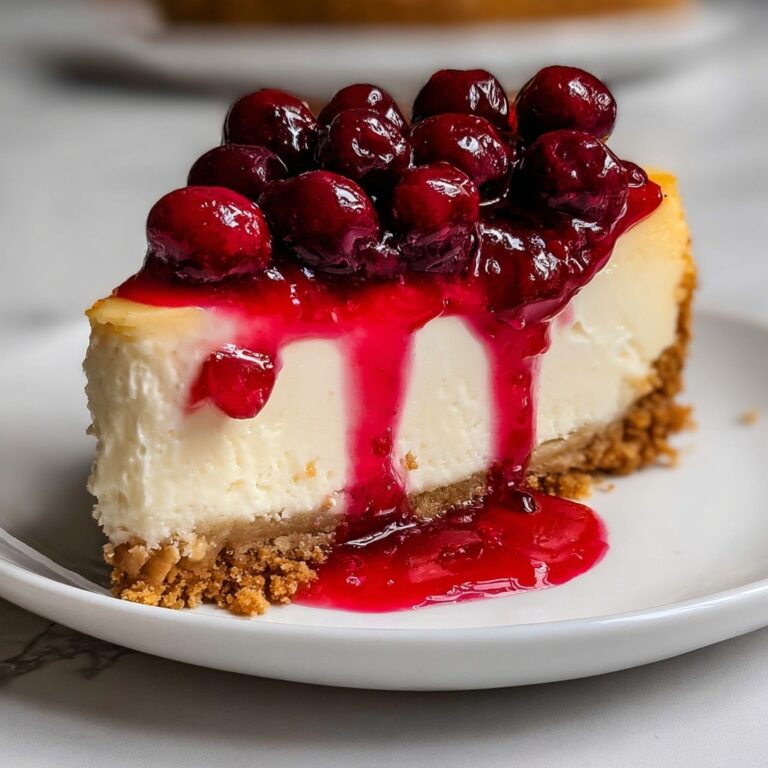 Classic New York Cheesecake with Cherry Pie Filling Recipe